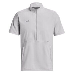 Men's Under Armour Light Grey Motivate 2.0 Short Sleeve Coach's Jacket